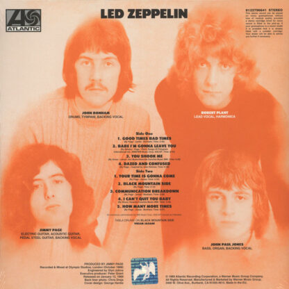 Led Zeppelin LP Back Cover