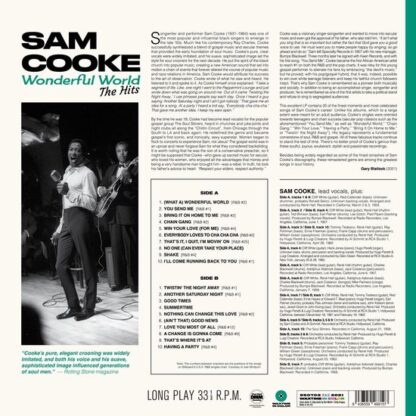 Sam Cooke Wonderful World The Hits Yellow Vinyl back cover