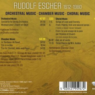 R. Escher - Orchestral, Chamber and Choral Music